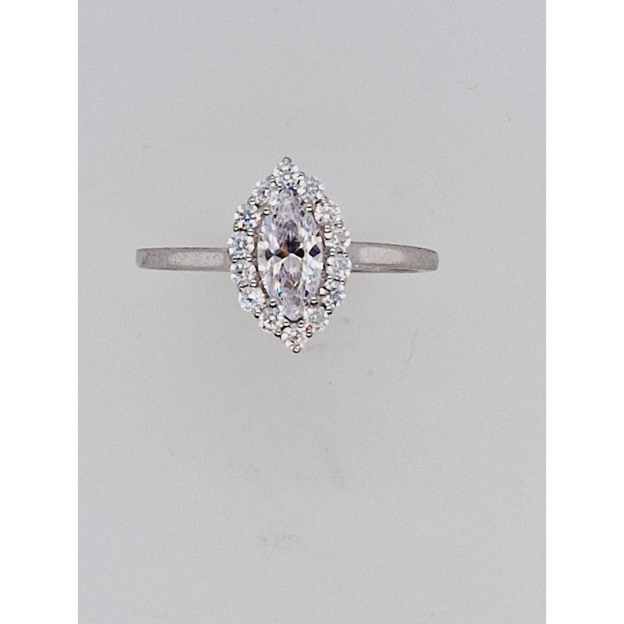 Ring wit goud 18kt met zirconium