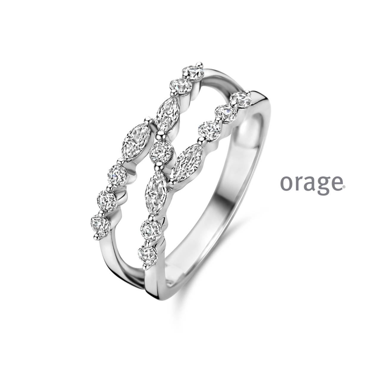 Zilveren ring met zirkoon
BA059