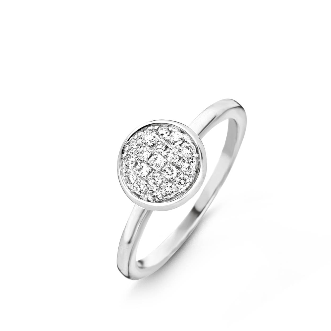 Ring uit de one more colletie wit goud 18kt met diamanten.