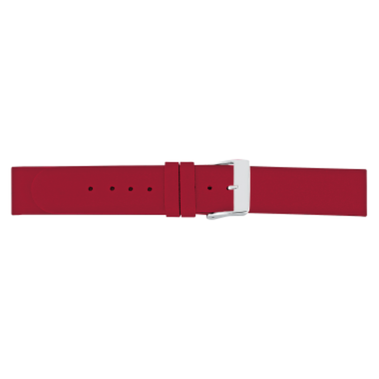 Horlogeband leder 20mm rood speciale aanzet 