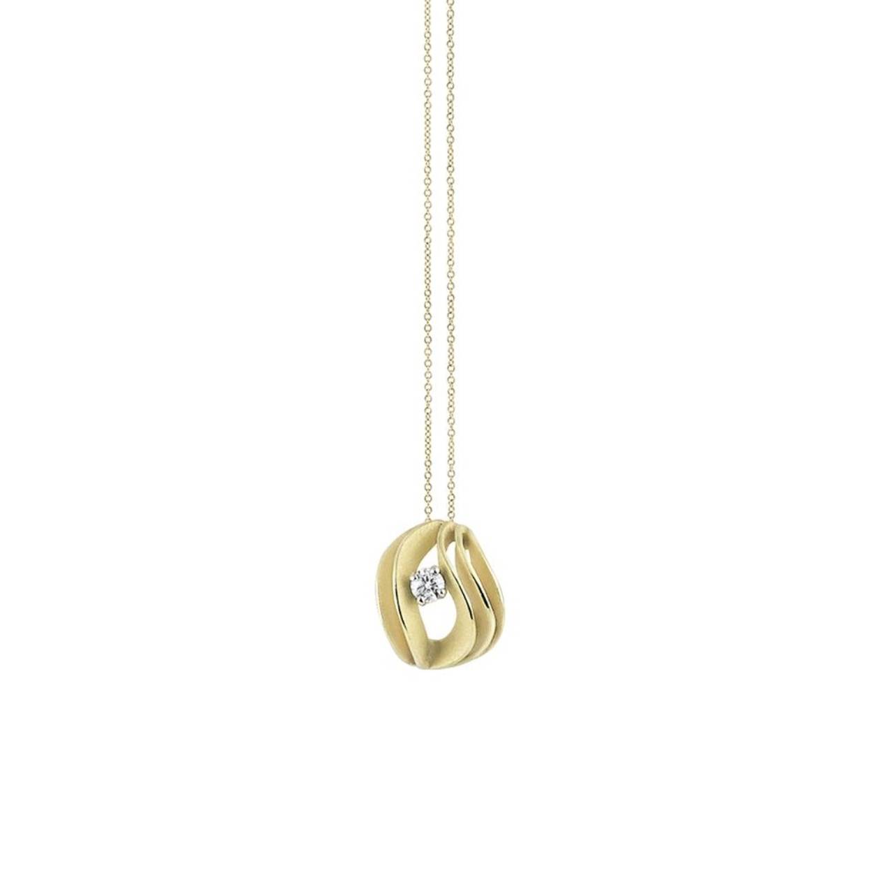 Velaa Star Series collier, 18Kt Yellow Sunrise Gold met diamanten 0.08ct