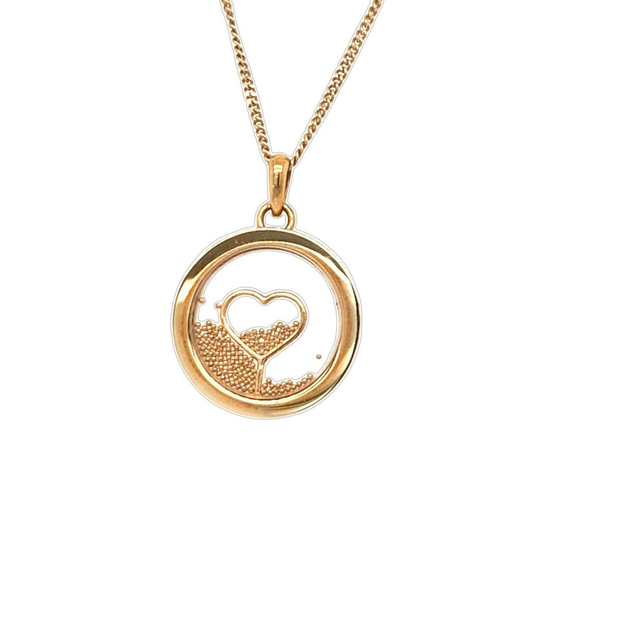 geelgouden hanger hart