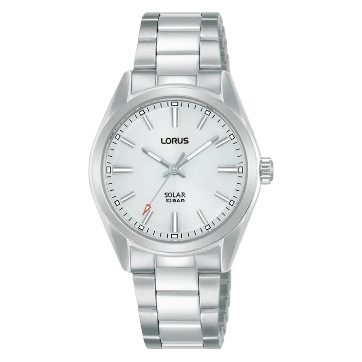 Dit is een dameshorloge van het merk Lorus. Het is een analoog horloge gemaakt van staal. De diameter van de kast is 31 mm mm en de kast is 8.5 mm mm dik.