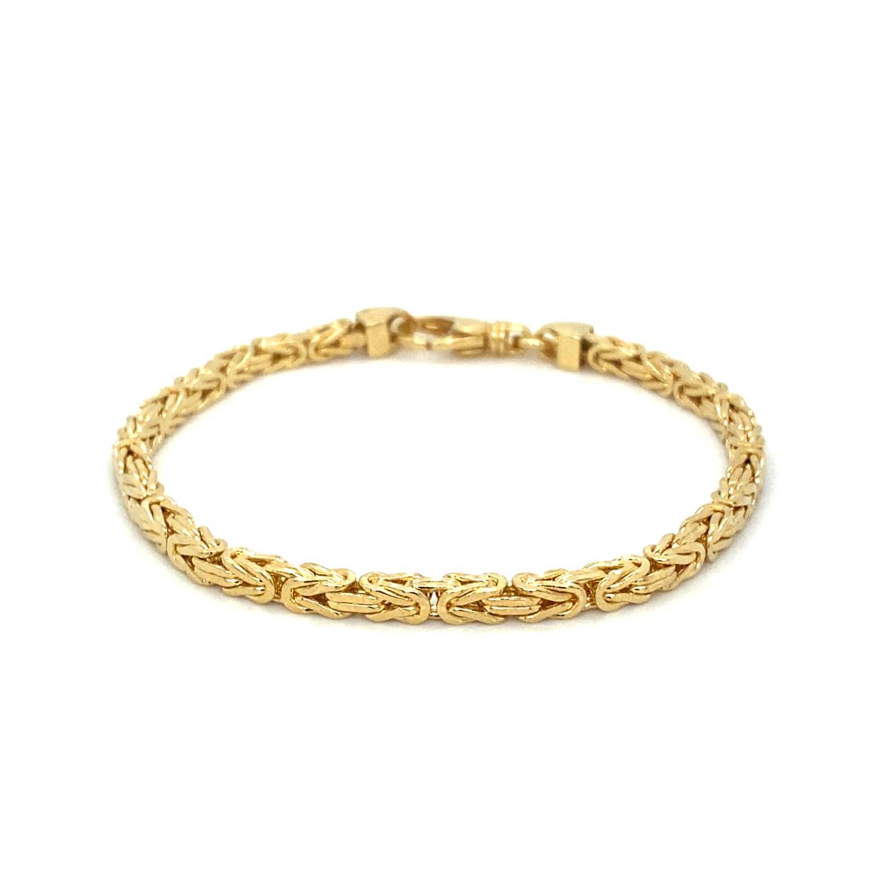 Geel gouden armband 585 met een koningsschakel 19cm