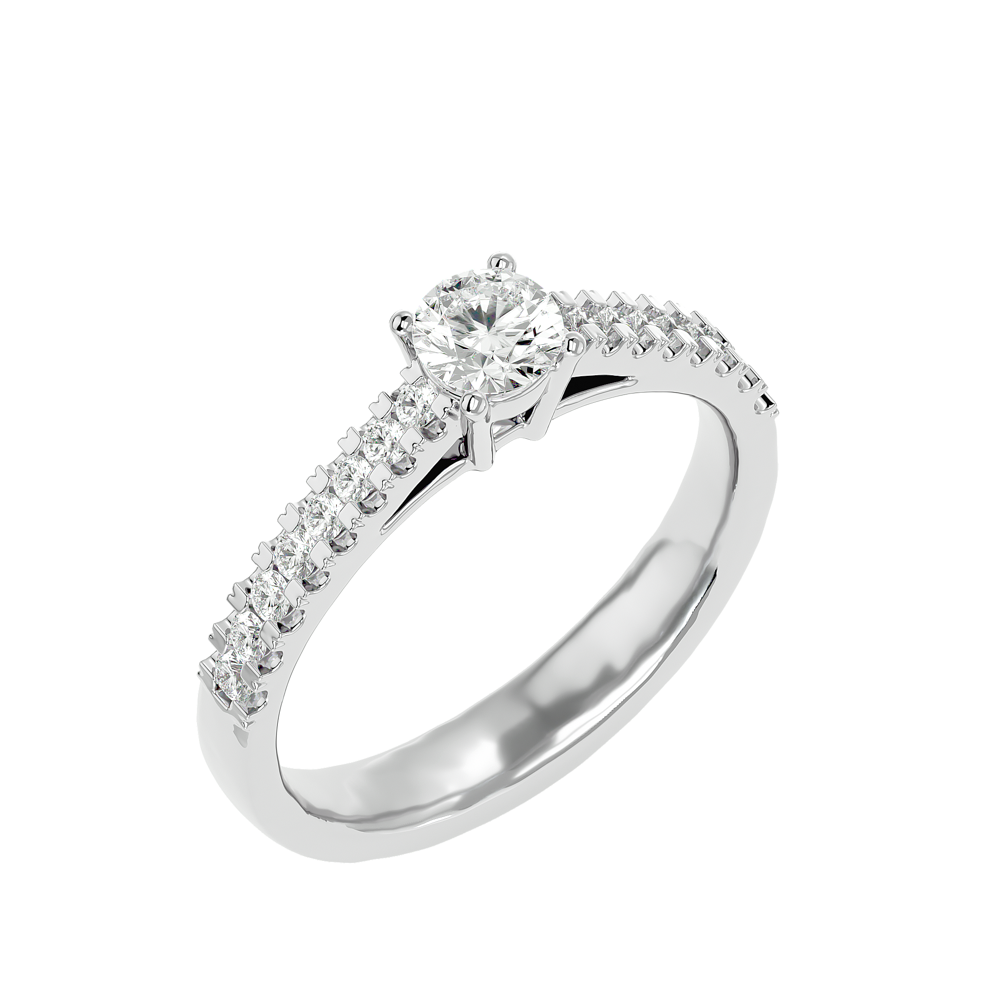 BAGUE OR BLANC SOLITAIRE DIAMANTS 0.50GHSI
PIERRE CENTRE: 0,33cts