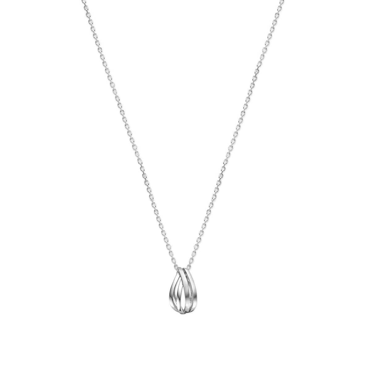Zilver collier poli/mat 41+4cm