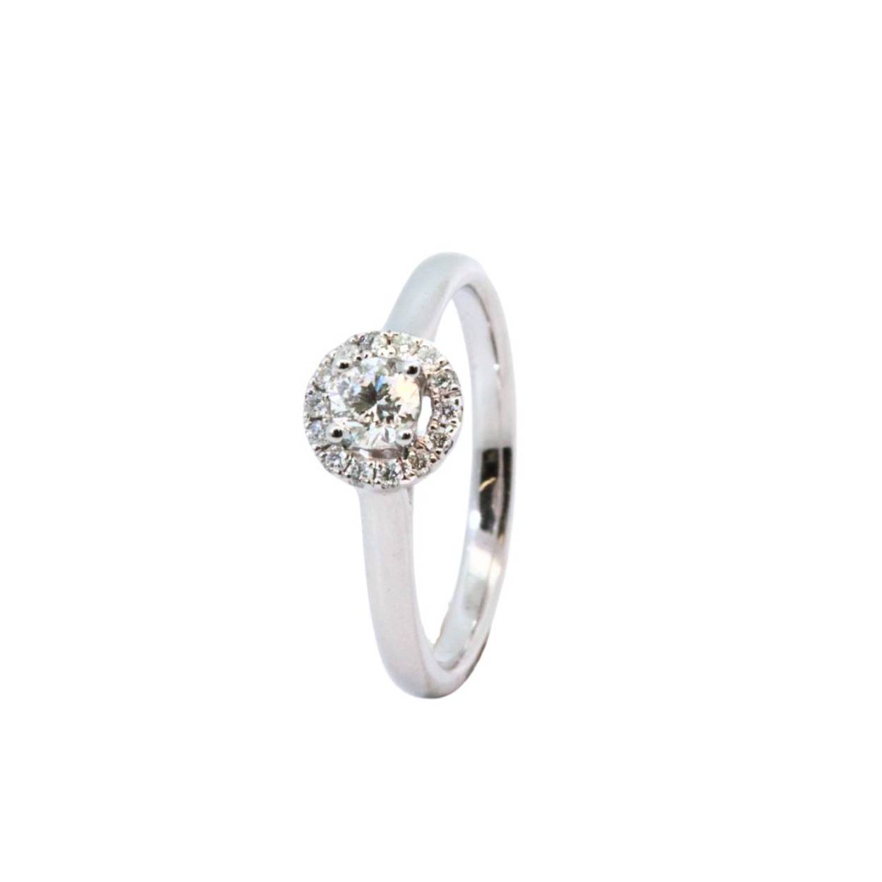 Witgouden ring 0,35ct