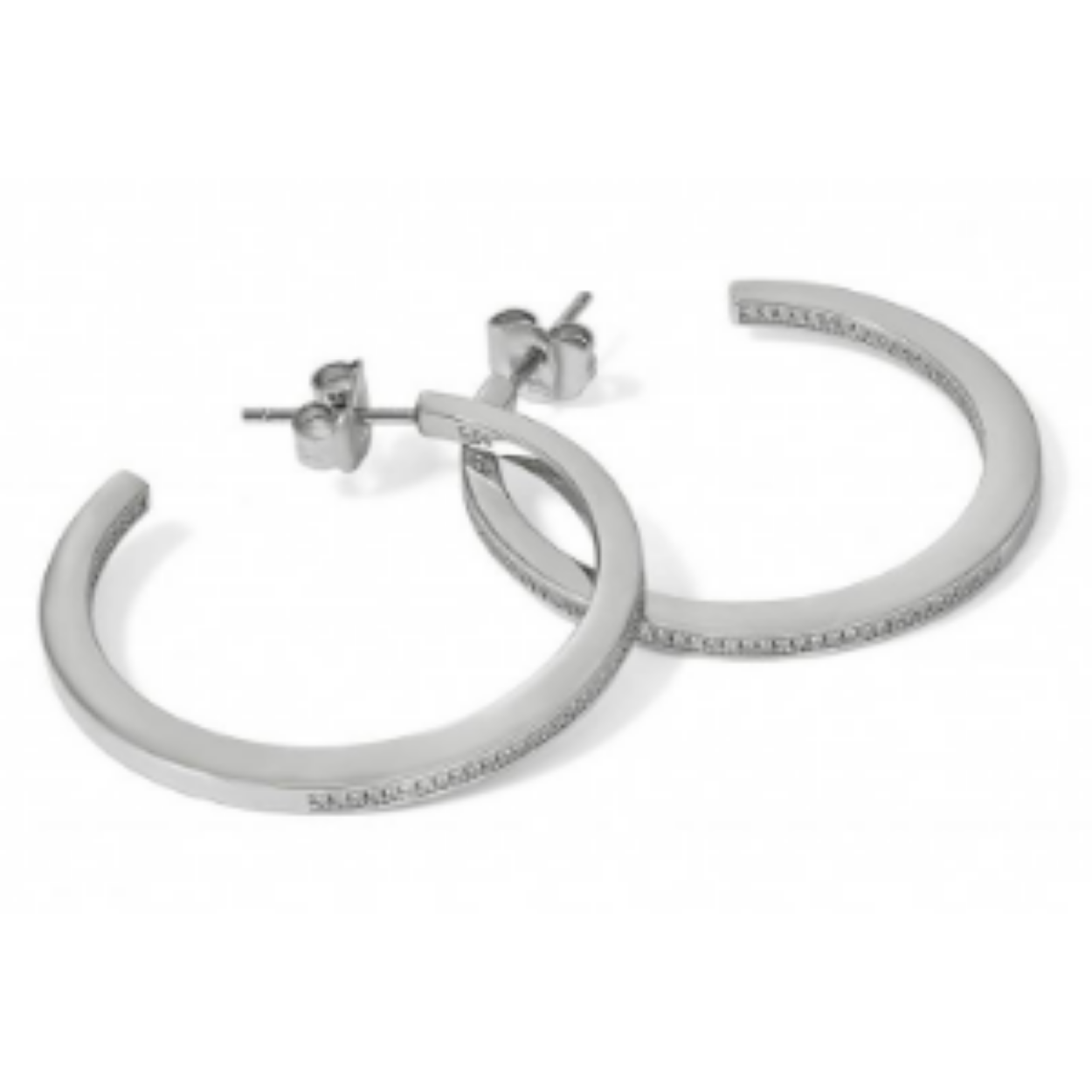 CLASSIC ZILVEREN OORRINGEN MET ZIRCONIA EN STEKER