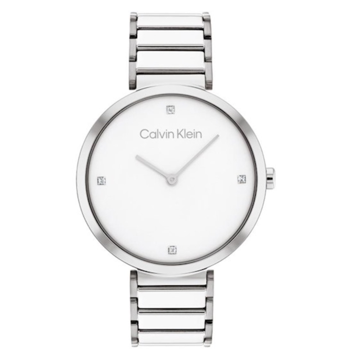 Dit Calvin Klein horloge Minimalistic T bar is van edelstaal. De ronde gladde kast heeft een diameter van 36 mm.  De wijzerplaat is grijskleurig en minimalistisch met alleen de wijzers, het logo en 4 kristallen op de 12, 3, 6 en 9 zichtbaar zijn. Dit Calvin Klein horloge heeft een strak en ontwerp. Direct aan de kast zit een edelstalen opengewerkte strakke schakelband. 

• kast: edelstaal ø 28mm
• quartz
• band: edelstaal rosékleur  
• breedte bandje: 10 mm
• waterbestendig: 3 bar
• geleverd in geschenk verpakking
CK25200137