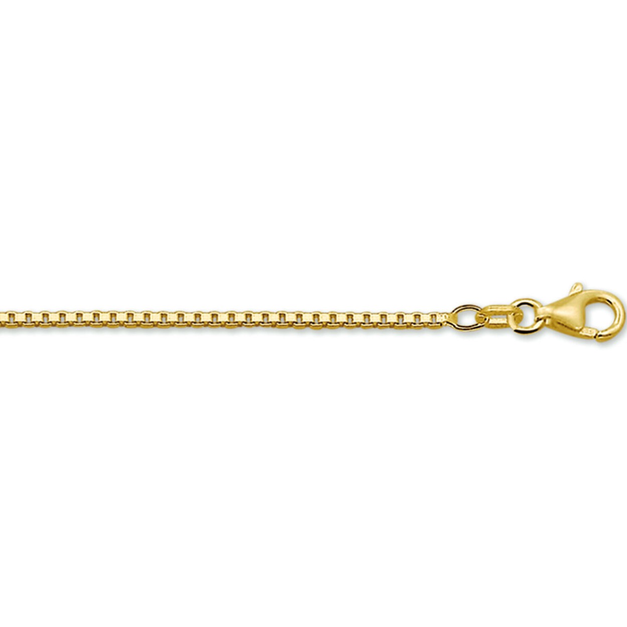 14 Karaat geelgouden collier met een Venetiaanse schakel. De schakelbreedte is 1.4mm.