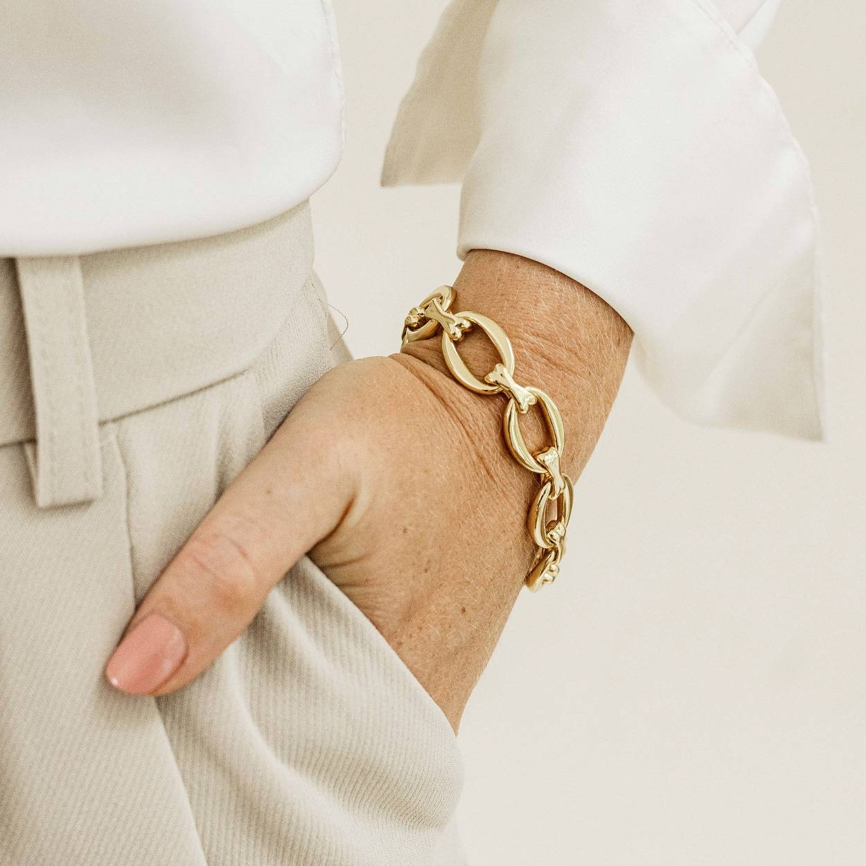 Schakelarmband gisser plaqué
