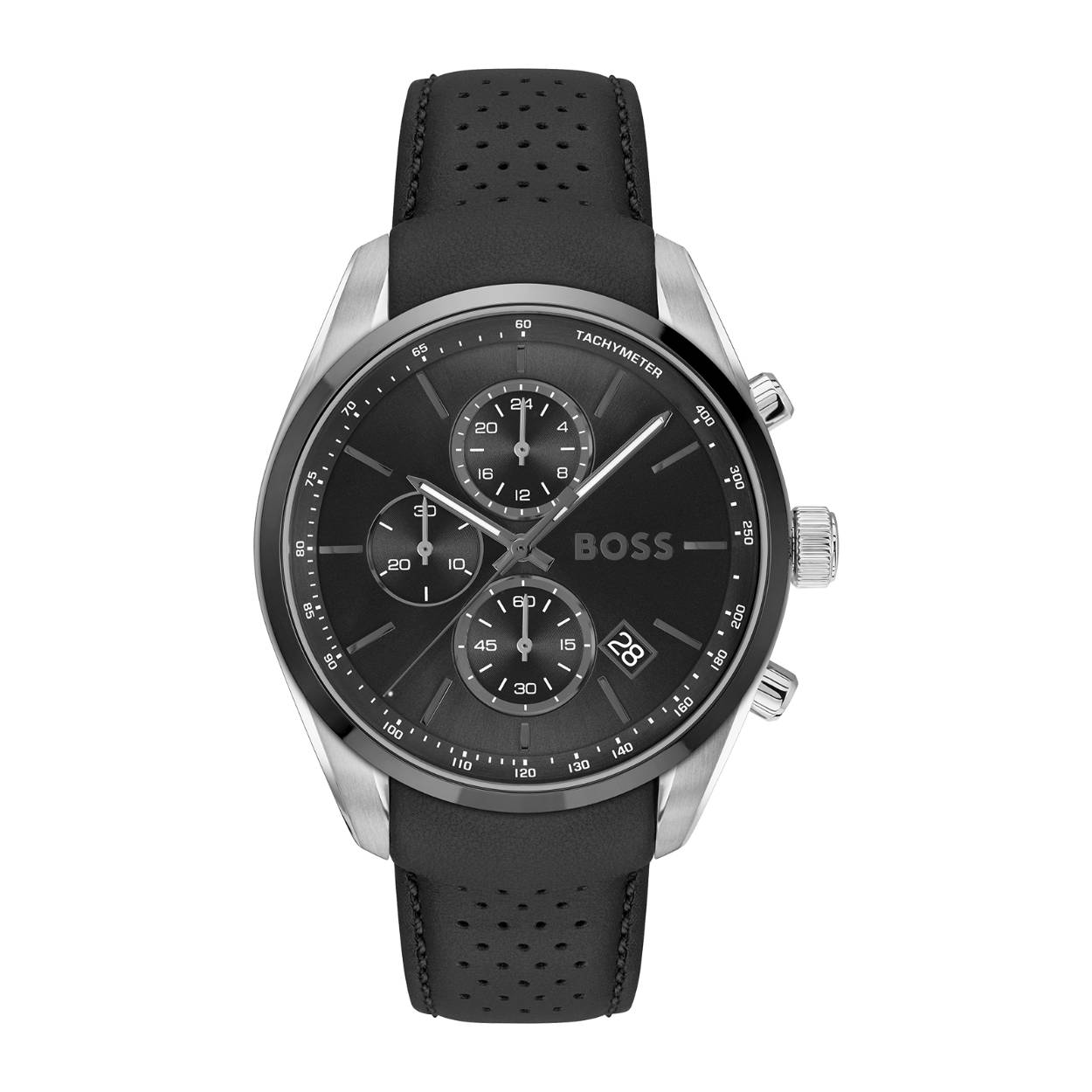 Herenhorloge Hugo Boss 1514224 met zwart lederen band.