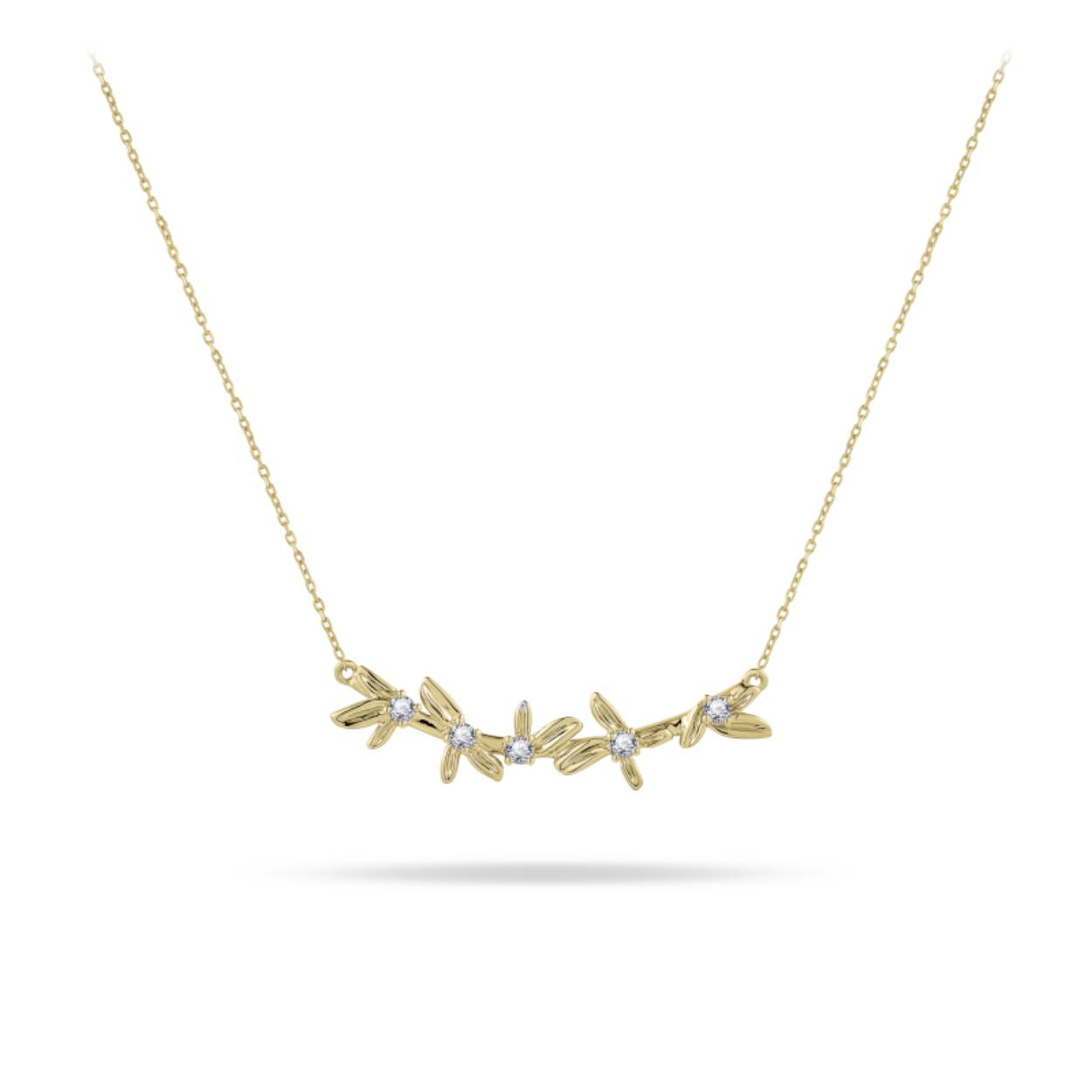 Gisser 38+4cm 14krt collier zirkonia