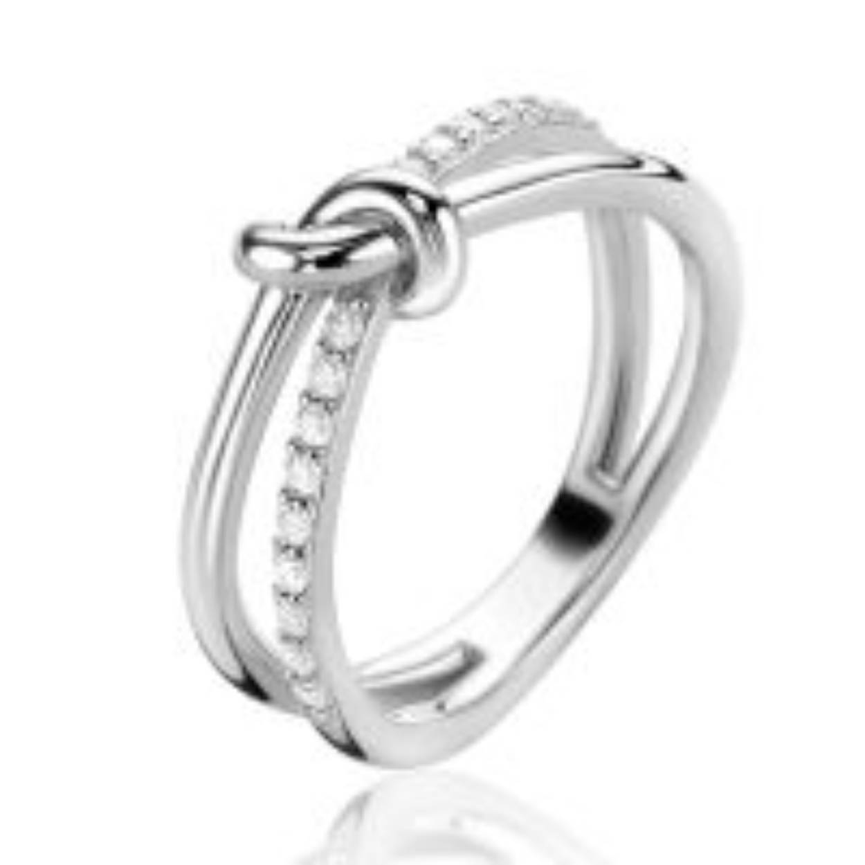 Zinzi zilveren ring met zirkonia