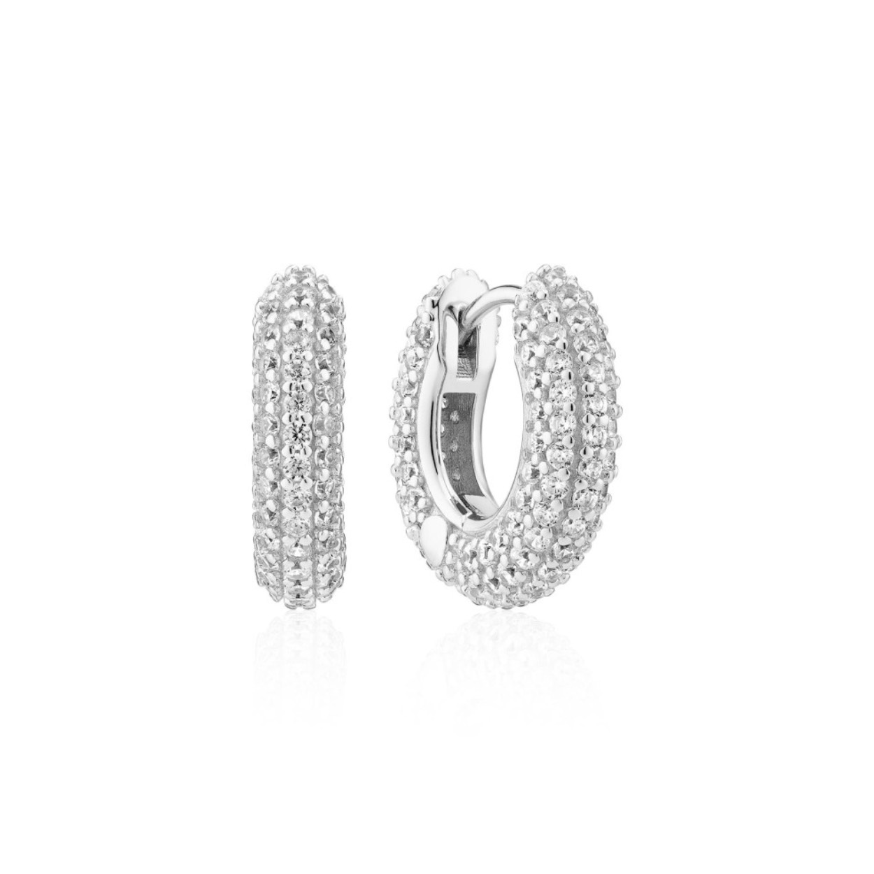 Oorringen in zilver met zirconia van het merk Sif Jakobs