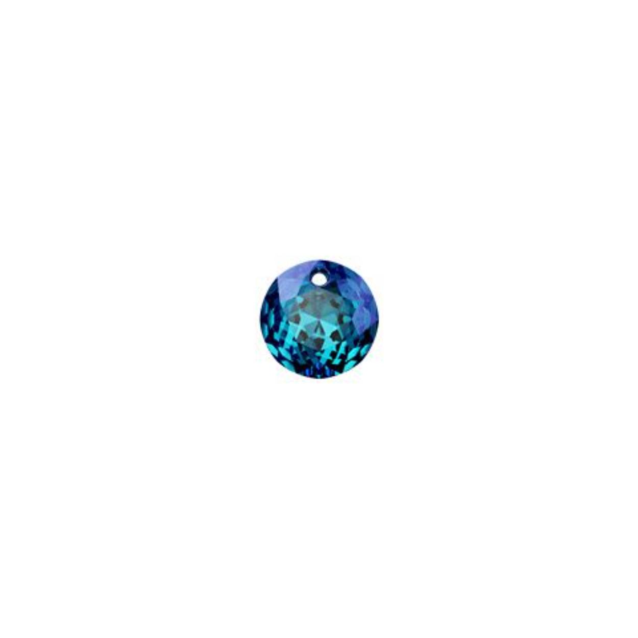 MY iMenso Creoli Carezza Tonda single stone "Brillante crystal" "Bermuda Blue" 10mm