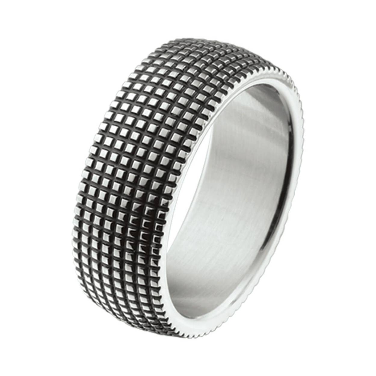 Beschrijving: Stalen ring met een geoxideerde afwerking. 
Uniekenummer serie: 27053
Verpakt per: 1
Doelgroep: heren
Ringmaat: 19.00 mm (60)
Breedte: 8 mm