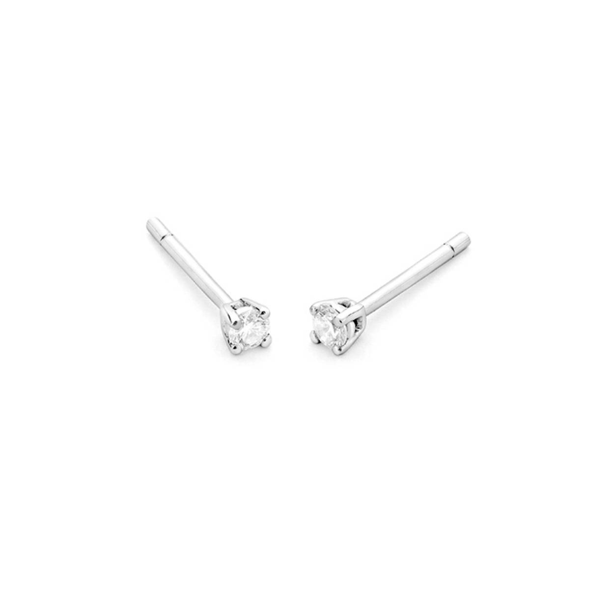 Prachtige witgouden oorknoppen met 0.30ct diamant.