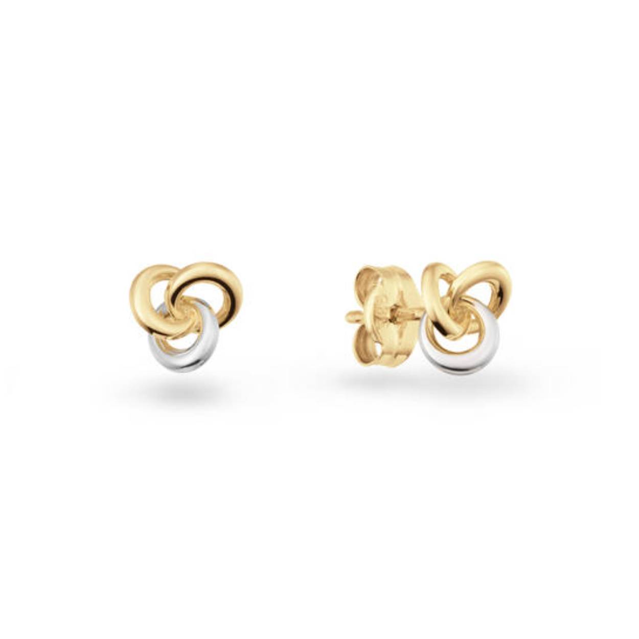 14 karaat gouden oorstekers knoop
