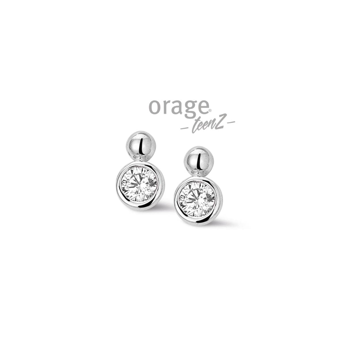 Orage Teenz Oorstekers zilver T637
