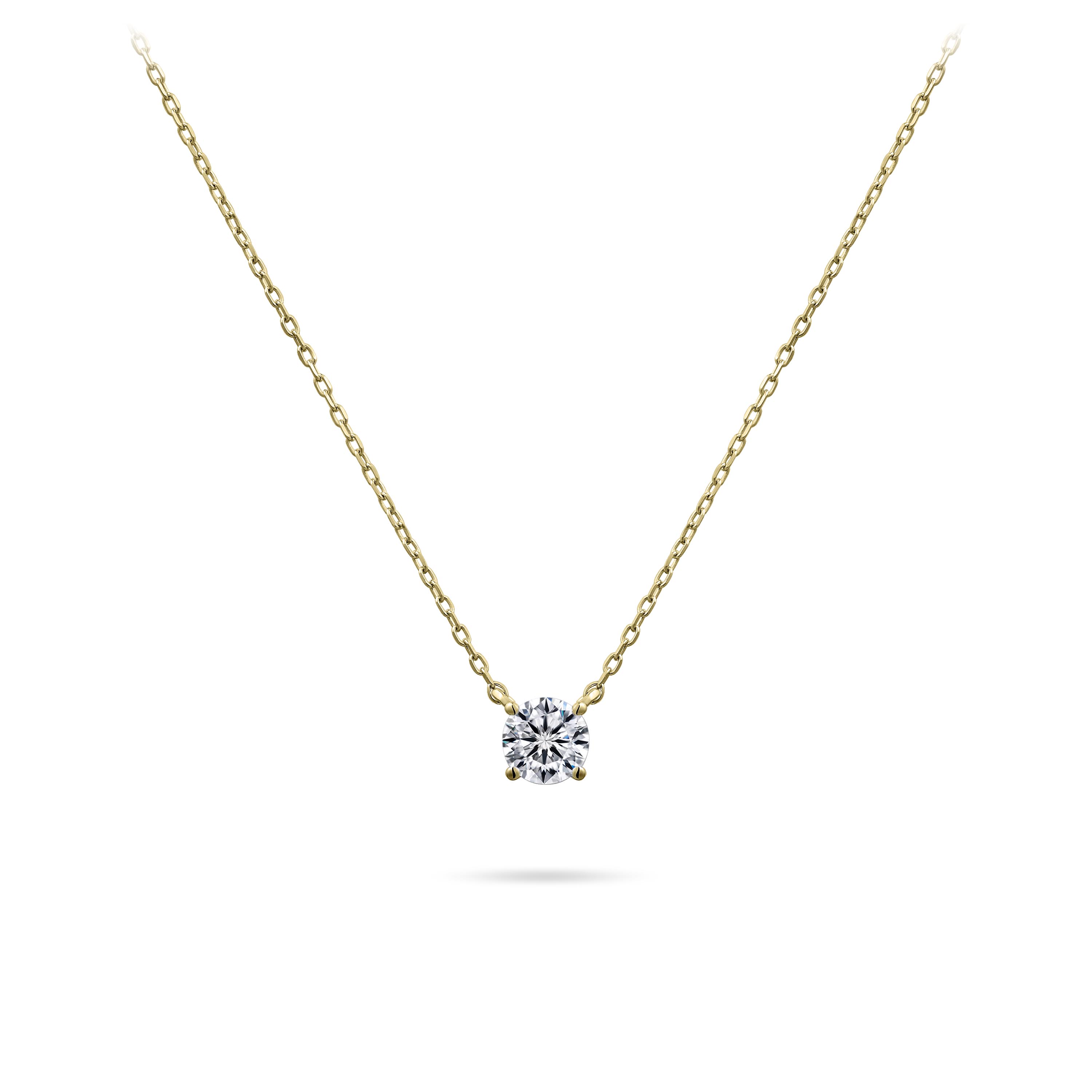 GISSRER COLLIER VAN 14 KARAATS GOUD MET EEN ZIRKONIA STEEN VAN 4MM ALS HANGER. DE LENGTE VAN HET COLLIER IS AAN TE PASSEN VAN 38CM + 4CM.