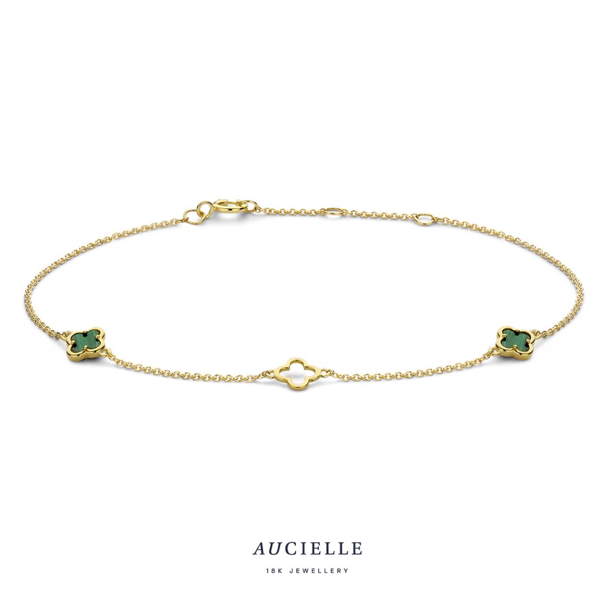 AuCielle Armband goud 18k Malachiet