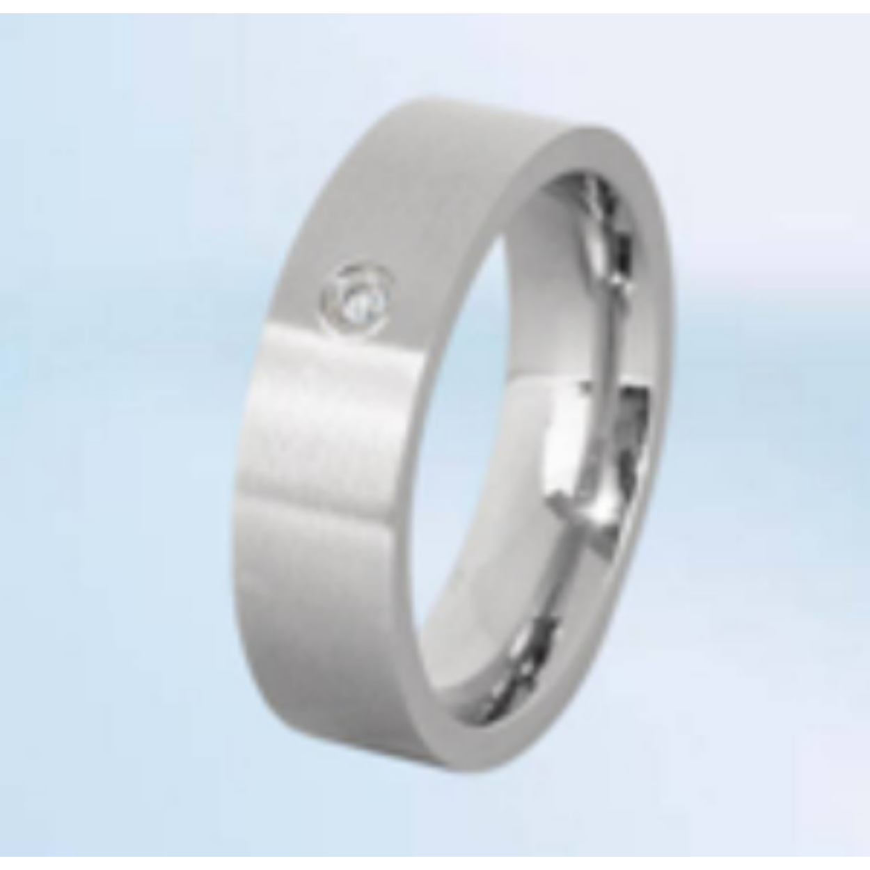 Stalen ring met zirkonia