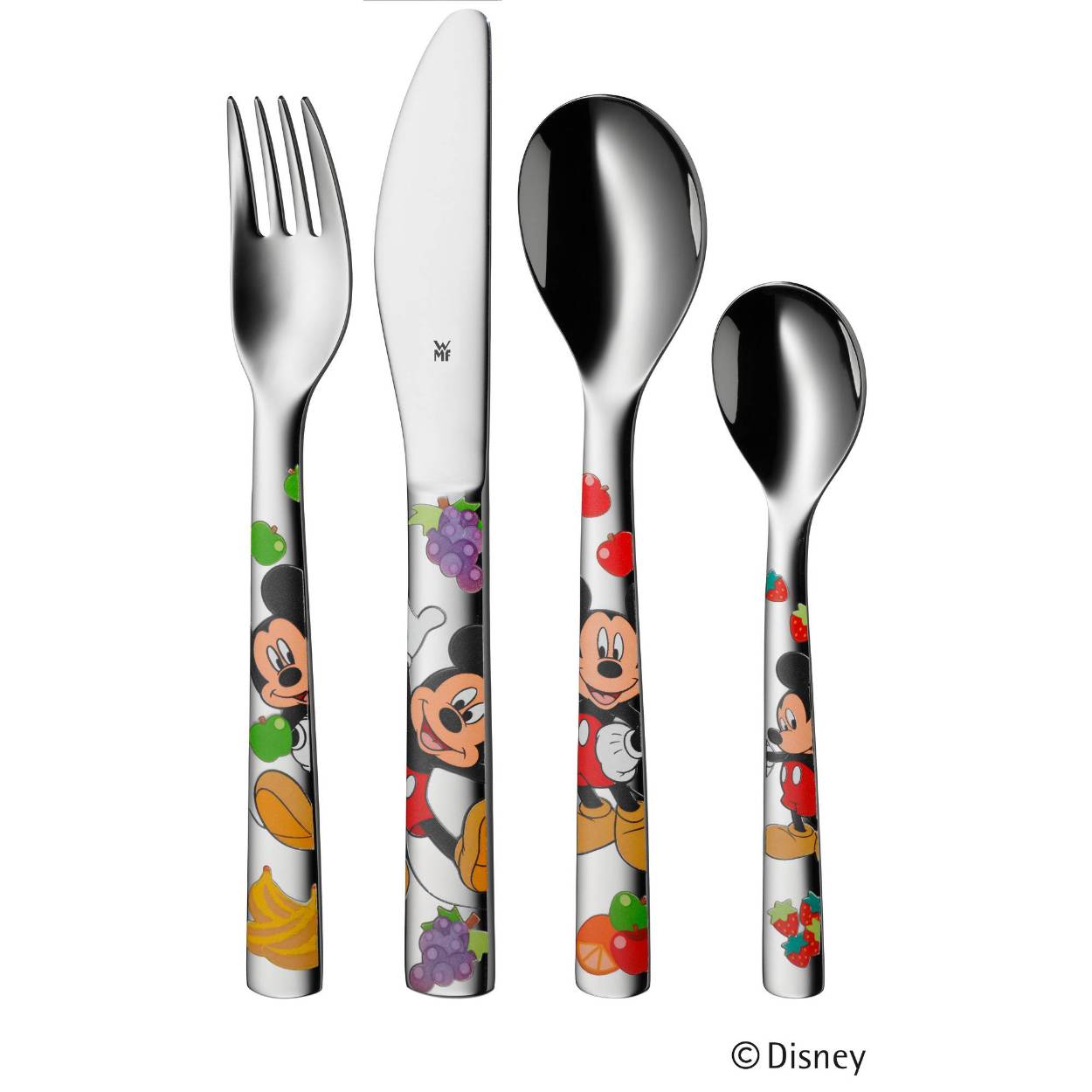 4- delig kinderbestek met Mickey Mouse
