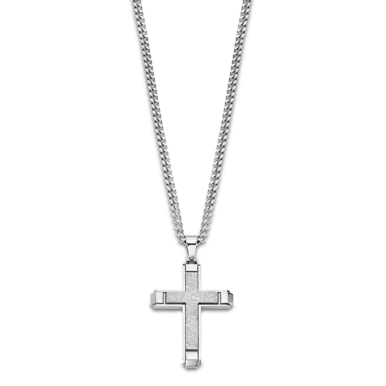 Deze Lotus heren ketting met kruis is een krachtig en stijlvol sieraad met een duidelijke, mannelijke uitstraling. De ketting en het kruis zijn vervaardigd uit hoogwaardig roestvrij staal, wat zorgt voor duurzaamheid, een moderne look en comfortabel draaggemak.

Het kruishanger-design geeft de ketting een stoer en betekenisvol karakter. Perfect om dagelijks te dragen, maar ook zeer geschikt als persoonlijk cadeau. De strakke afwerking maakt deze ketting makkelijk te combineren met zowel casual als nette outfits.