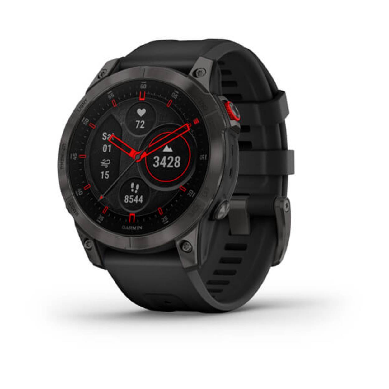Deze Garmin smartwatch behoort tot Epix Gen 2 collectie.
Referentienummer: 010-02582-11

De Garmin Epix Sapphire is 47MM heeft een saffier glas, titanium bezel en siliconen band. Het horloge is voorzien van een Amoled scherm.
De batterijduur in smartwatch mode is 16 dagen en in GPS mode 42 uur. Het scherm gaat aan bij polsbeweging. Het scherm kan ook always on worden gedragen. De batterij levensduur hierbij is sterk afhankelijk hoe fel het scherm staat ingesteld.