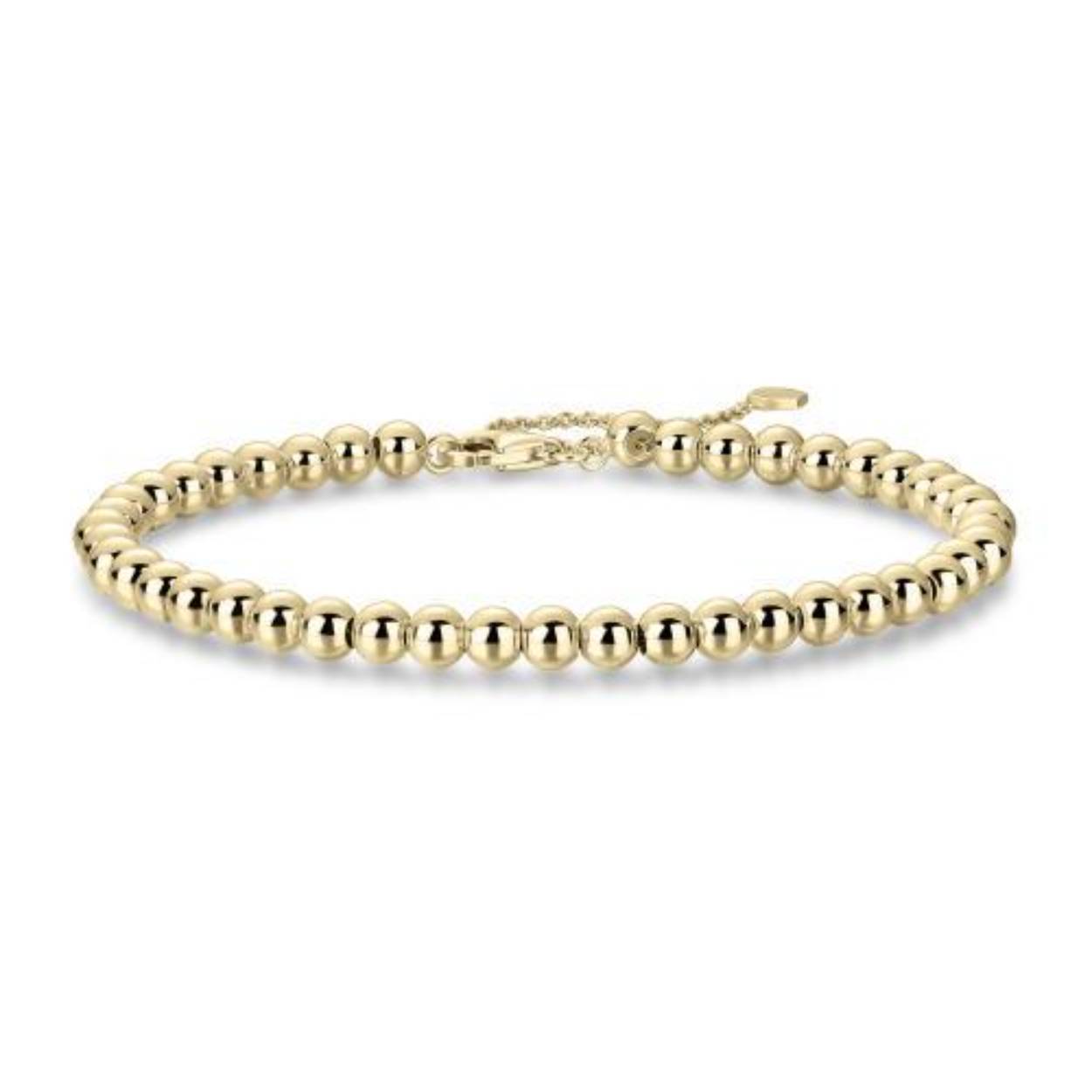 Zilver vergulde bolletjes armband