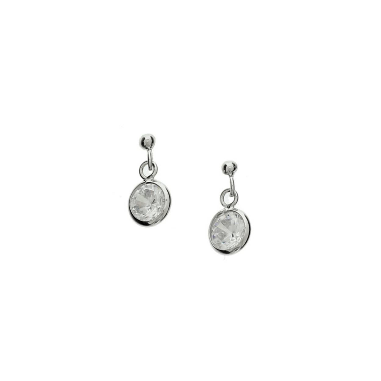 KA1322259 Gerhodineerd zilveren oorhangers met zirkonia.