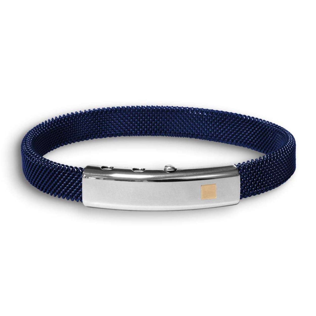 Borsari Gioielli armband edelstaal +18 krt / PVD gecoat blauw
lengte 