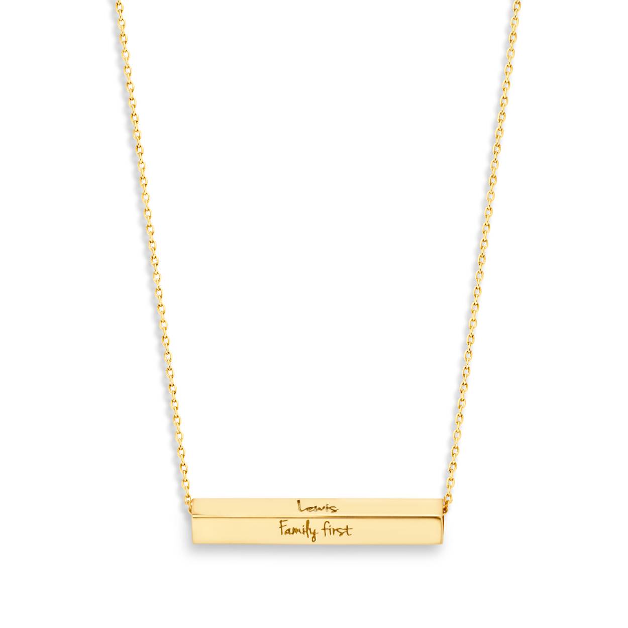 JUST FRANKY CUBE COLLECTIE CUBE BAR NECKLACE