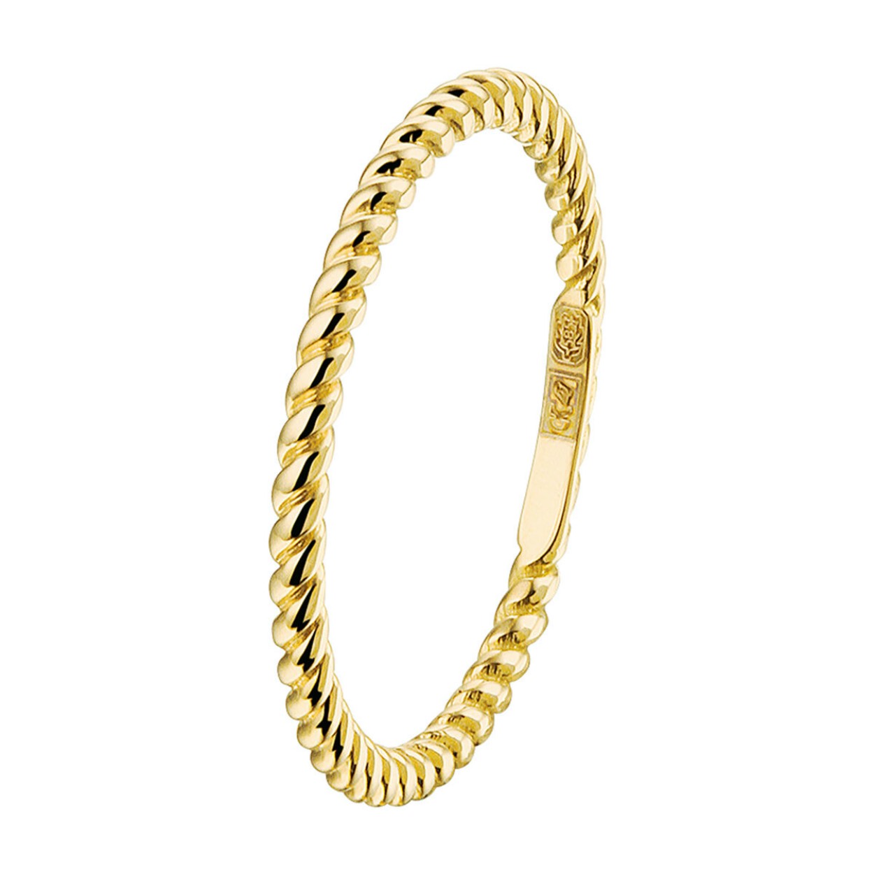 14 Karaat geelgouden aanschuifring waarbij de scheen verdraaid lijkt en geeft de ring een een elegante uitstraling. De ring heeft een breedte van 1.5mm en heeft een poli afwerking. Tip: Door het simplistische model is deze ring goed te combineren met andere sieraden uit onze collectie of uit je eigen sieraden stash!