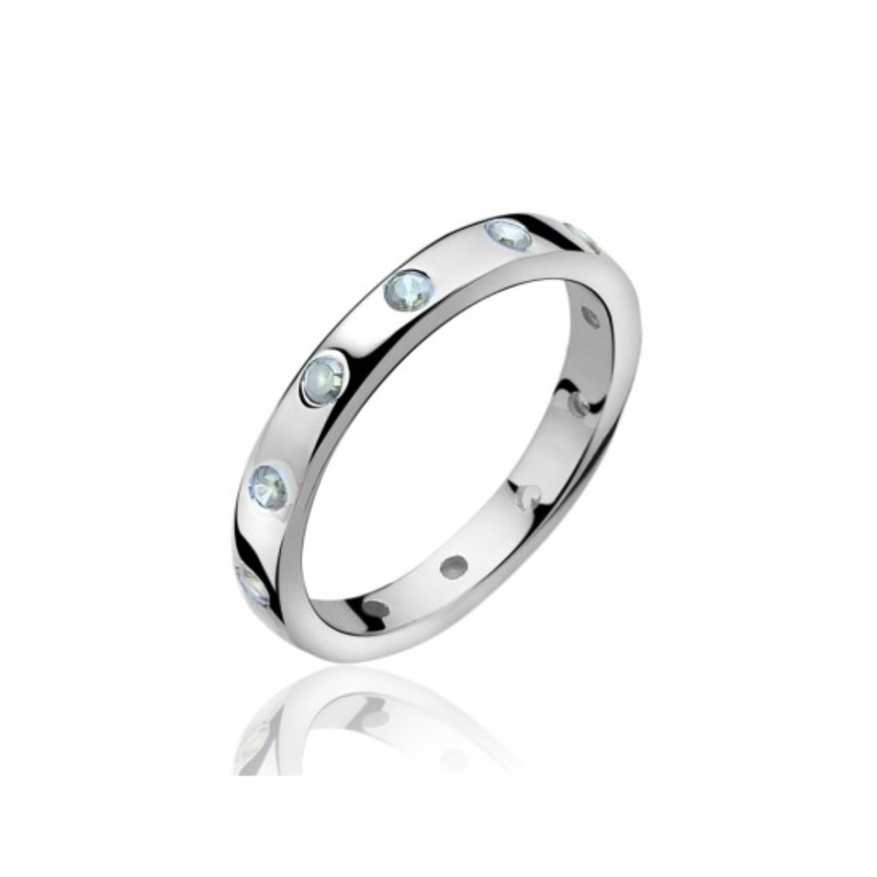 Zinzi ring met blauwe zirkonia 