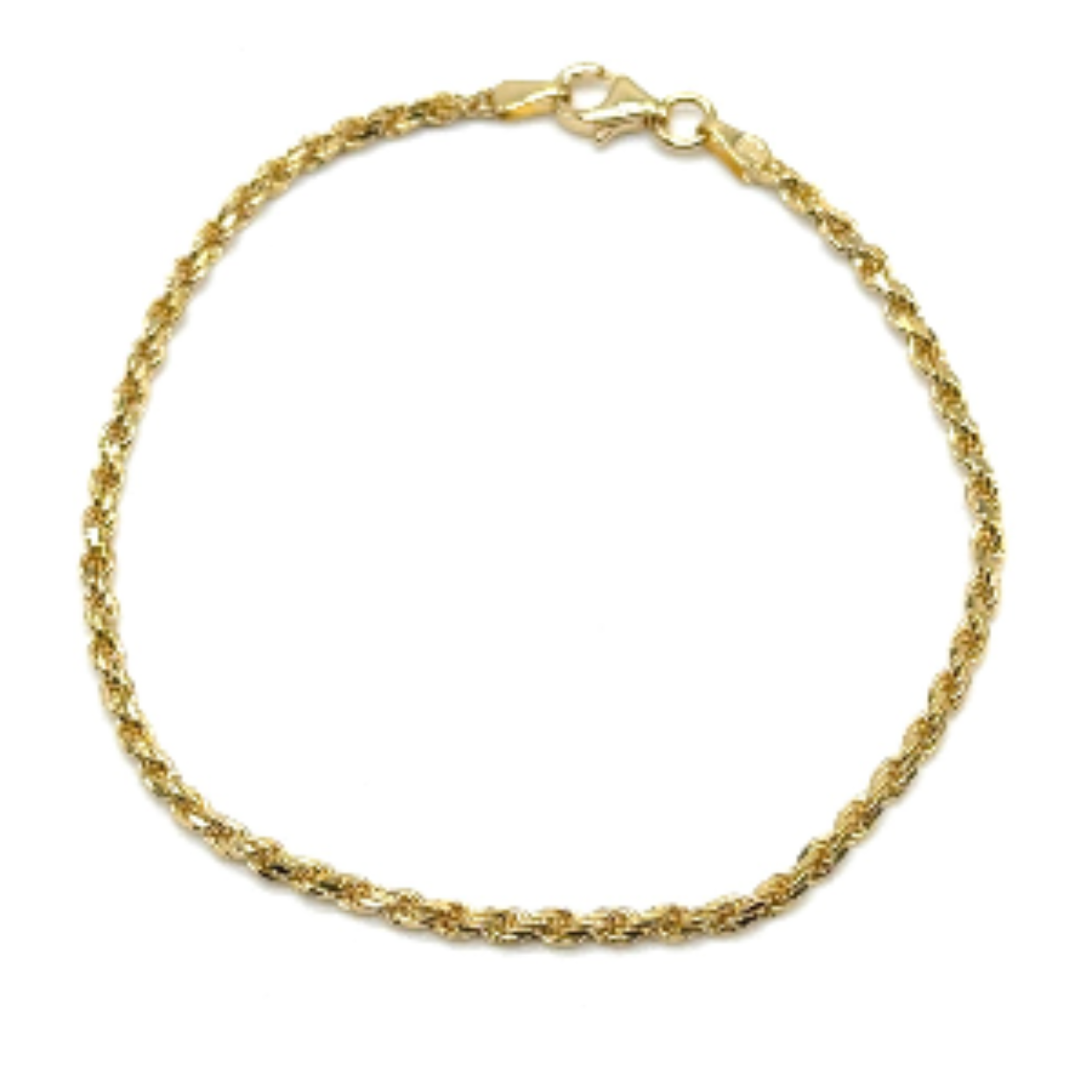 14k gouden rope armband massief 2.2mm/ 4 gram/19cm