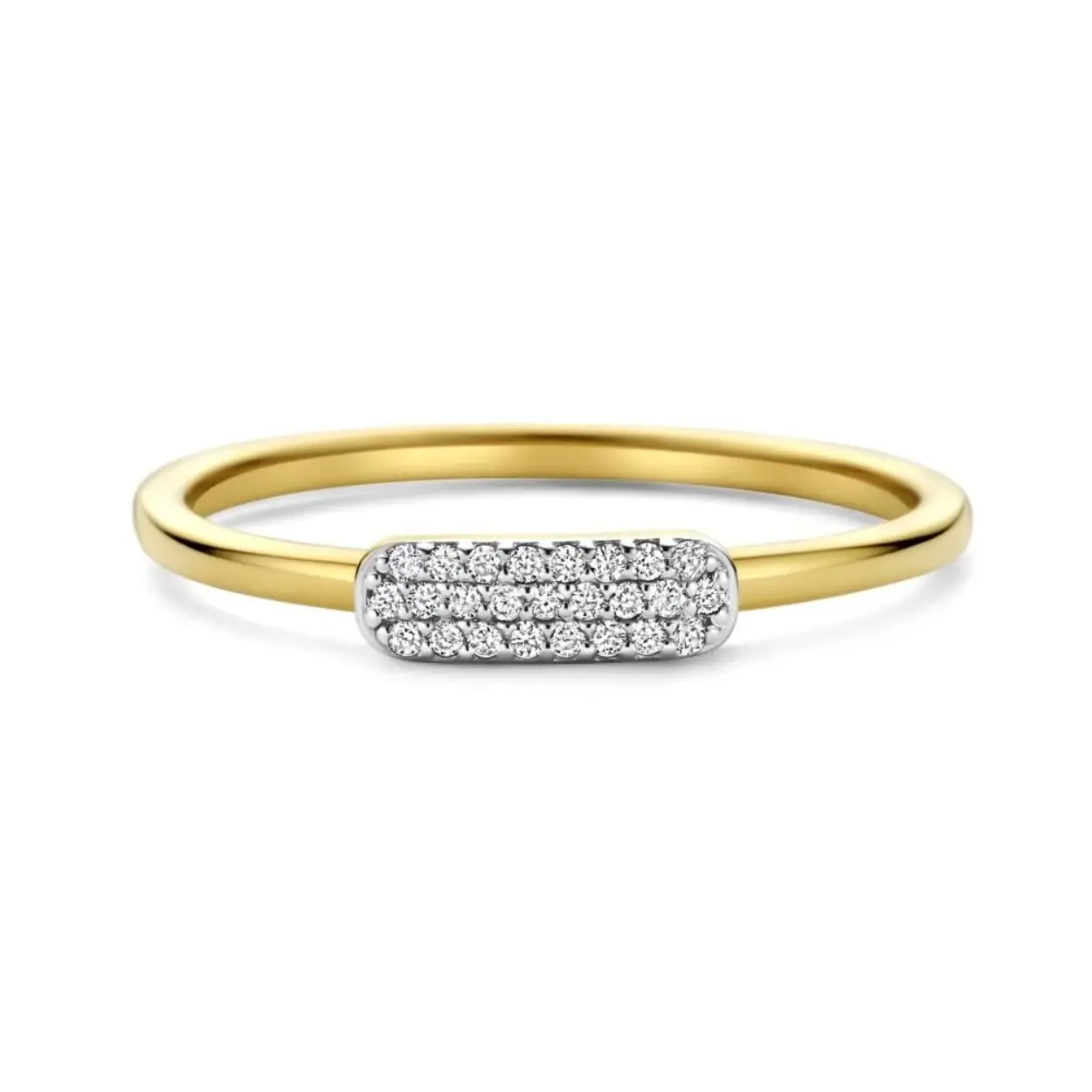 SWING JEWELS RING 14K YELLOW GOLD WITH DIAMOND 0,08CT