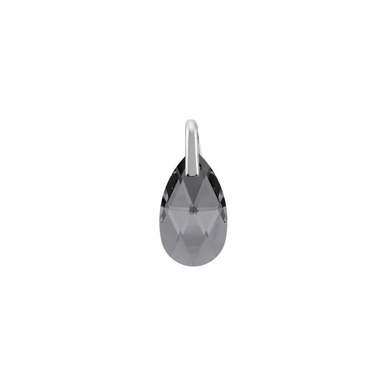 My imenso zilveren creoli pendant swarovski silver night 16mm pera 1221293
