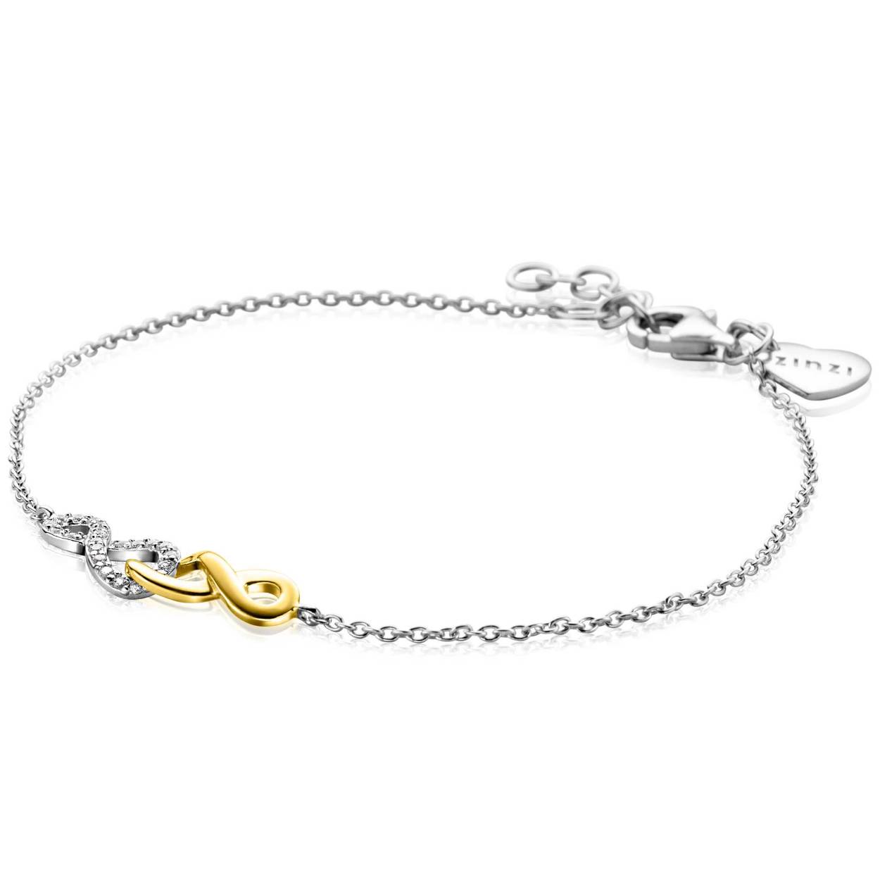 ZIA2649 ZINZI zlv. armband bicolor