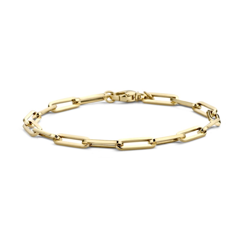 Blush close forever armband 14k geelgoud met ovalen schakels.