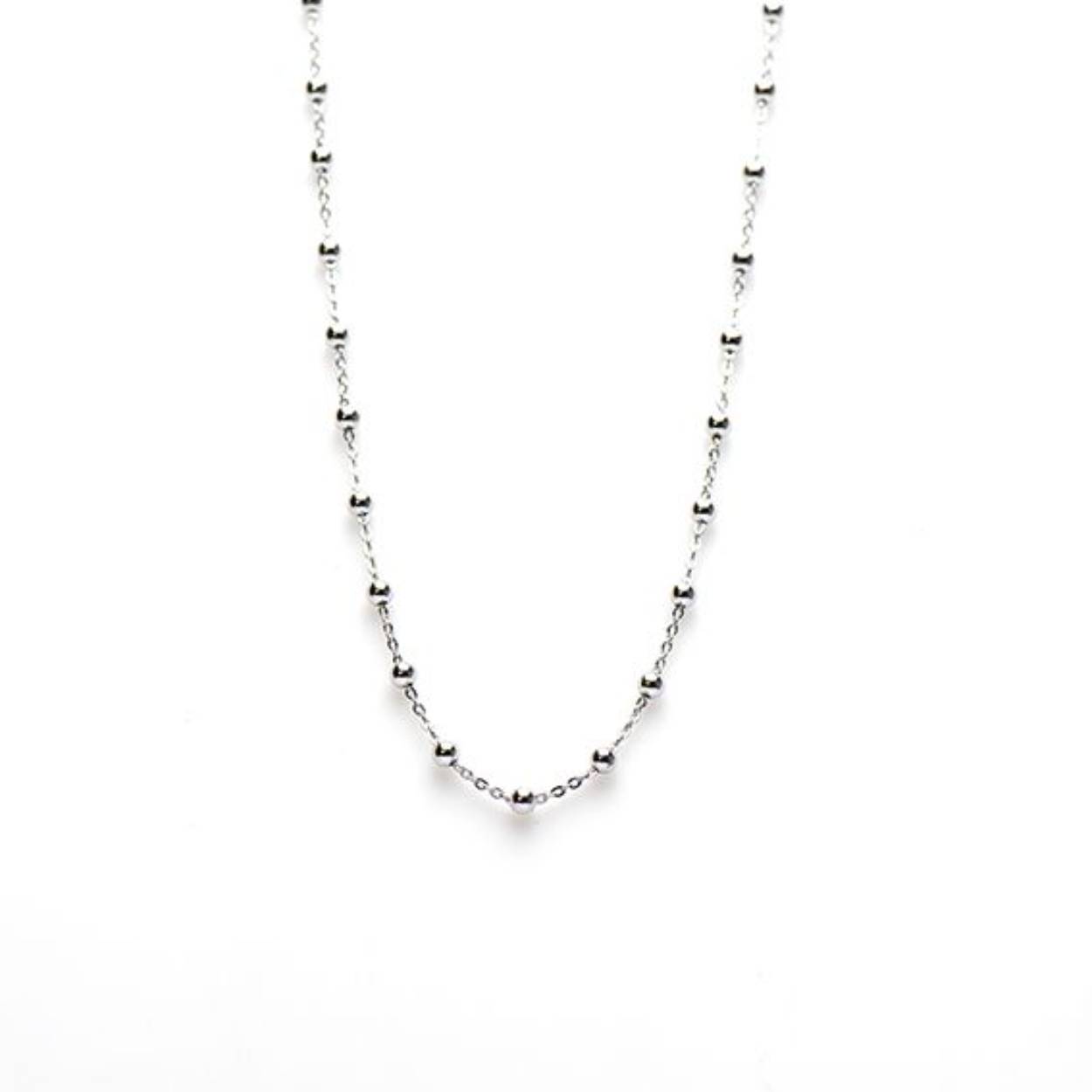 Karma zilveren collier dots, geel verguld.