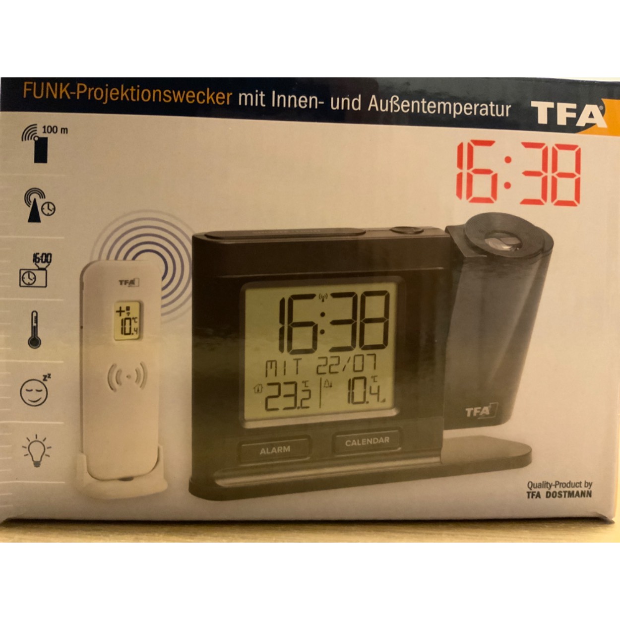 Met temperatuurmeter