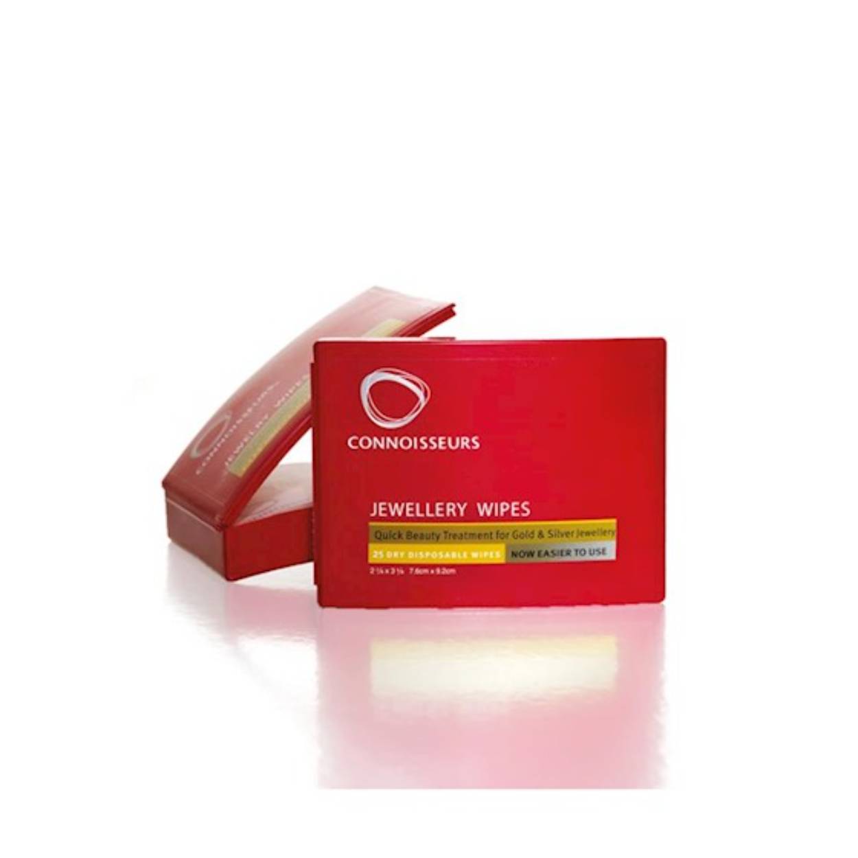 Jewelry Wipes Compact
Connoisseurs Poetsdoekjes voor gouden en zilveren sieraden.