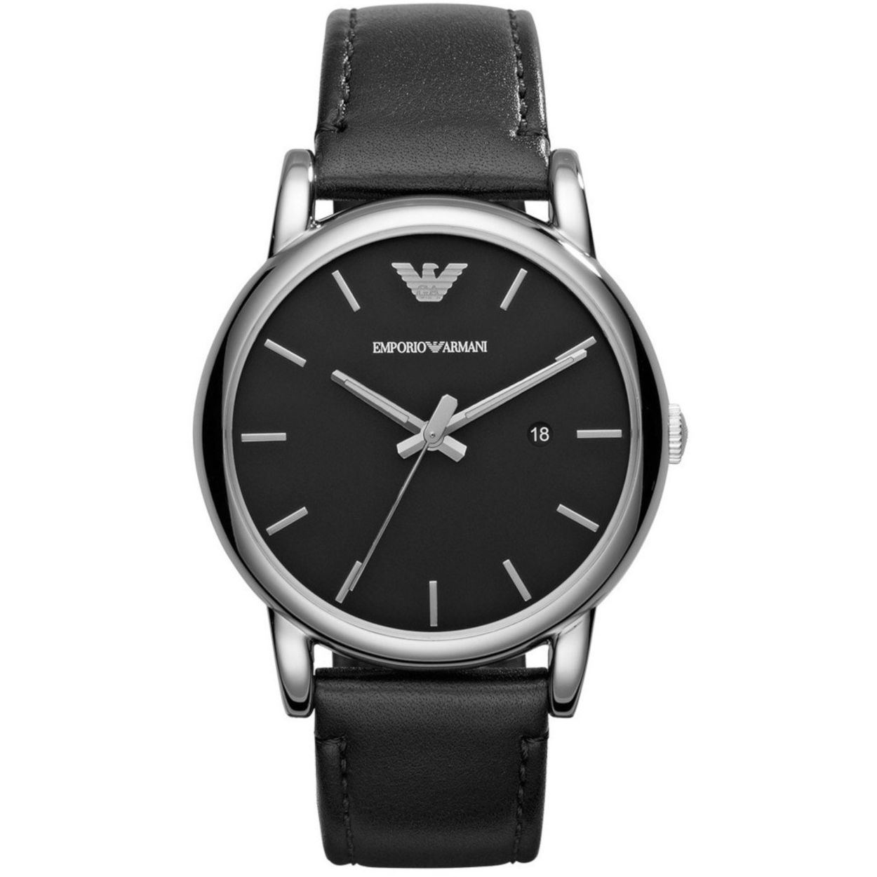 Het horloge heeft een quartz uurwerk. De wijzerplaat is zwart en is afgedekt met mineraalglas. De band is gemaakt van leer.