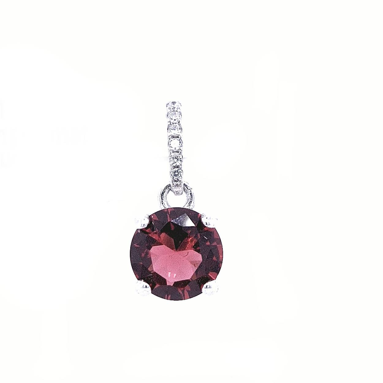 zilveren hanger met zirconia kleur
