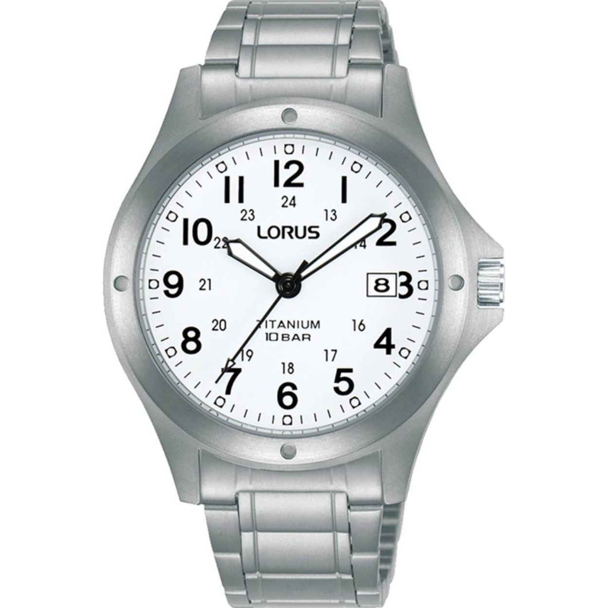 Lorus Titanium Horloge RG883CX9 
Dit is een herenhorloge van het merk Lorus. Het is een analoog horloge gemaakt van titanium. De diameter van de kast is 37 mm en de kast is 9 mm dik.