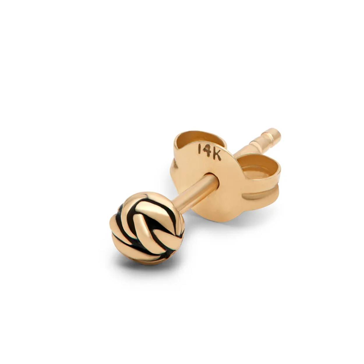 Buddha to Buddha - Katja Gold Earstud 14kt YG Single Piece, let op 1 oorknop, geen paar! - G141030350200
