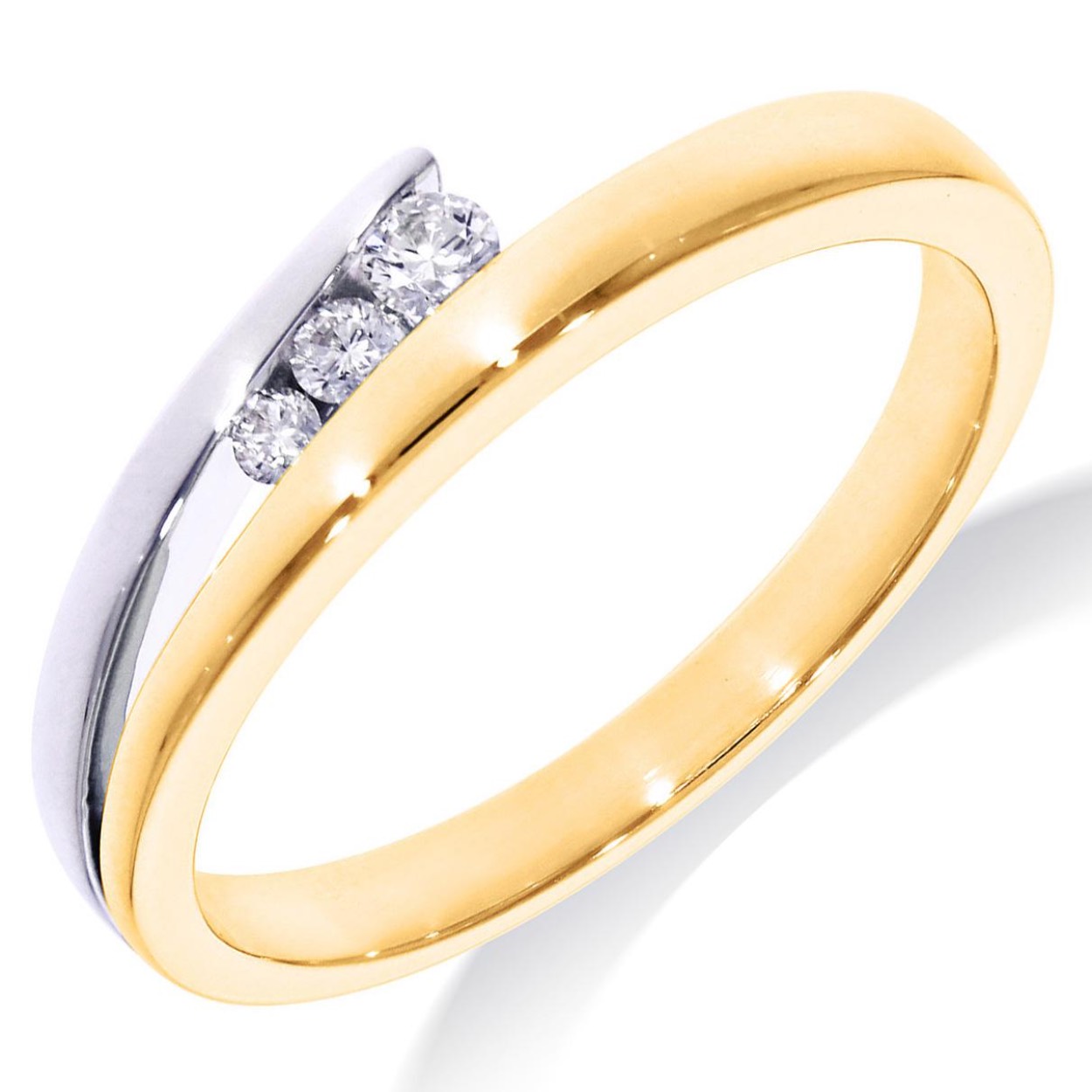 Bicolor spanring 0.03ct