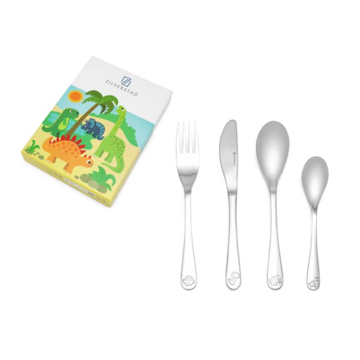  zilver bestek 4-delig dino SCHV-ZIL-6833070